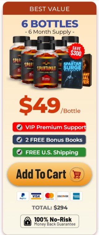 Spartamax 6 bottle best value pack – biggest savings