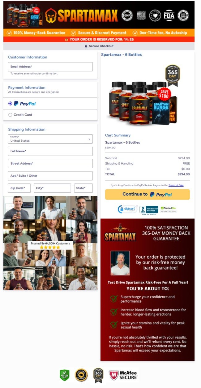 Secure payment badge for Spartamax checkout